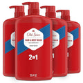Old Spice Refreshing 2-in-1 Body & Face Wash for Men, High Endurance, 3X Defense, 24/7 Shower Fresh with Lasting Scent, Crisp Scent, 33.4 oz (Pack of 4)