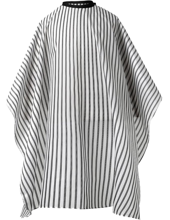 Professional Hair Cutting Cape with Adjustable Snap Closure, Salon Barber Cape,Waterproof Hairdressing Salon Cape Stripe