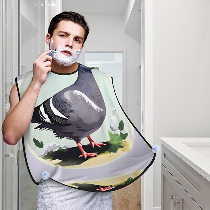 Jellyfish Pattern Print Beard Bib Shaving Apron, Beard Hair Trimming Cape Gift For Dad