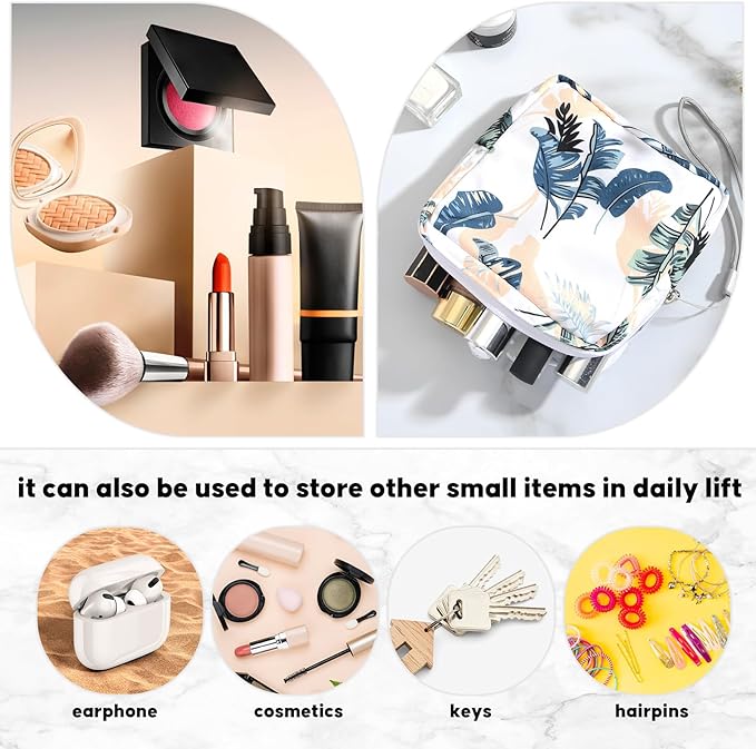 4Pcs Sanitary Napkin Storage Bag, Small Menstrual Period Bag Period Pouch Waterproof ,Tampon Organizer Pouch Tampon Pad Holder for Purse, Pad Bag Feminine Care First Period for Teen Girls School