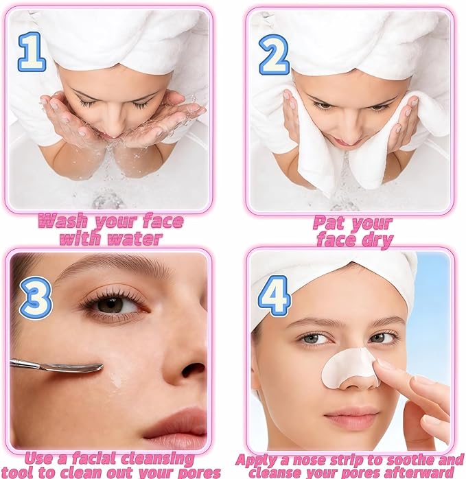 3 Pack Pimple Popper Tool, Extraction Tools for Estheticians, Blackhead Remover Tools, Skin Care Tools Set, Skin Spatula, Pimple Popper for Cleaning Forehead Nose Blackhead Gunk Oil Acne