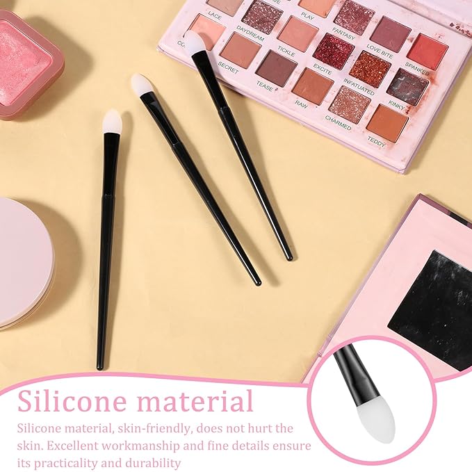 6 Pcs Silicone Eyeshadow Brush, Makeup Applicator Lip Mask Makeup Brushes Silica gel Makeup Eyebrow Lipstick Brushes Lip Mask Makeup Brushes for Liquid Eye Shadow Applying Cream