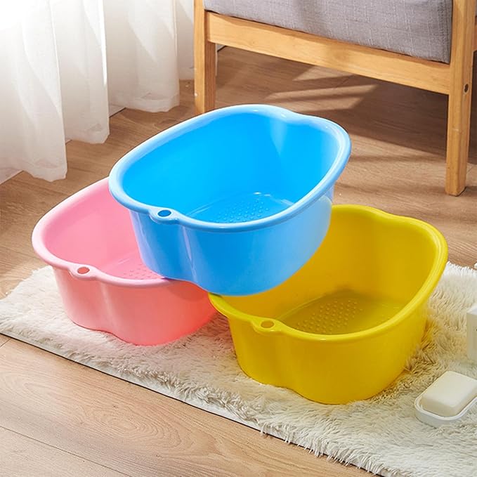 AXLOFO® Foot Soaking Tub Large Size Foot Basin, Feet Soaking Tub with Massage Acupoint, Pedicure Feet Soak Basin Plastic Bucket for Women and Men (Blue)
