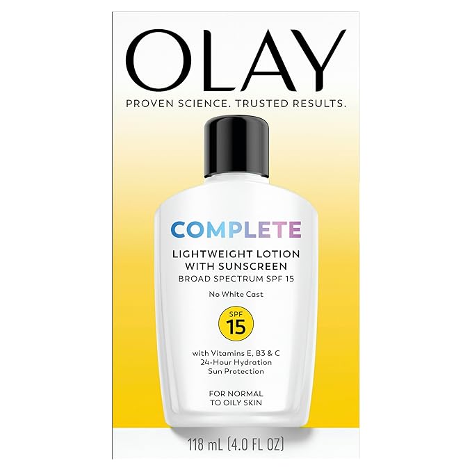 Olay Complete All Day Moisturizer with Broad Spectrum SPF 15 Normal,4 Fl Oz,(Pack of 2)