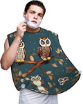 Pansy Perfection Print Beard Bib Shaving Apron, Beard Hair Trimming Cape Gift For Dad