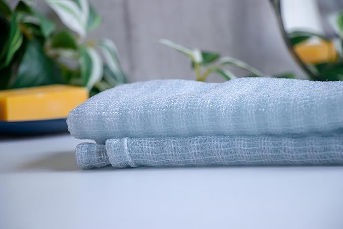 Asayu Japan Exfoliating Body Wash Towel – Made in Japan Nylon Shower Cloth with Triple-Weft Wave Weave – Quick-Dry, Hygienic, and Gentle Deep Cleansing for Smooth Skin