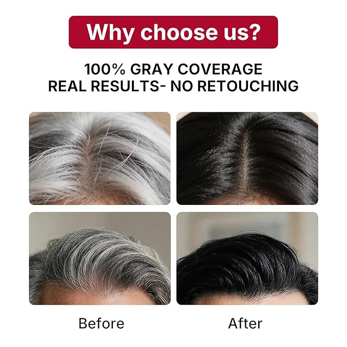 Karseell Hair Dye with Comb Applicator, Maca essence 6-IN-1 Ammonia Free No Mix Hair Color for 100 Percent Gray Coverage Hair Dye, 80ml-Black