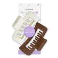 Gimme Beauty Thick Hair Extra Teeth Claw Clips - Double Layer Claws for Long & Curly Hair - Trendy Large, Non-Slip Accessories - Washable Design - Cream & Brown, 2 Pack