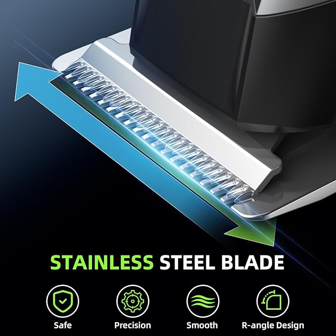 Beard Trimmer for Men, 15 Pieces Mens Grooming Kit, 5 in 1 Stainless Steel Blade Cordless Hair Clippers, 150-Min Long Runtime, IPX7 Waterproof, 3 Speeds Body Hair Trimmer for Nose, Ear, Face, Chest