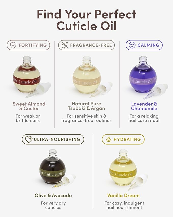 ella+mila Calming Cuticle Oil with Lavender & Chamomile - Soothing Nail & Cuticle Care - Vegan - 2.3 fl oz