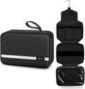 Maliton Toiletry Bag for Men & Women Travel Toiletry Bag Hanging Toiletry Bag Hygiene Organizer with 4 Compartments Waterproof Bathroom Shower Bag Large Toiletries Travel Bag(Black)