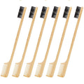 Geiserailie 6 Pieces Moustache Comb and Brush Beard Edge Brushes 2-in-1 Sapling Wood Mustache Comb Gentle Control Bamboo Eyebrow Hair Tool