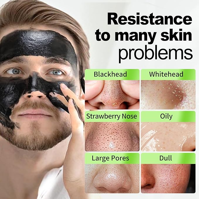 JVR Peel Off Face Mask, Charcoal Peel Off Black Mask, Facial Mask for Surface Cleansing For Men & Women, All Skin Types 2.12 OZ