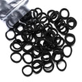 WANBY Hair Ties Mini Seamless Black Hair Bands Soft Elastics Ponytail Holders Hair Ties (200 Pcs)