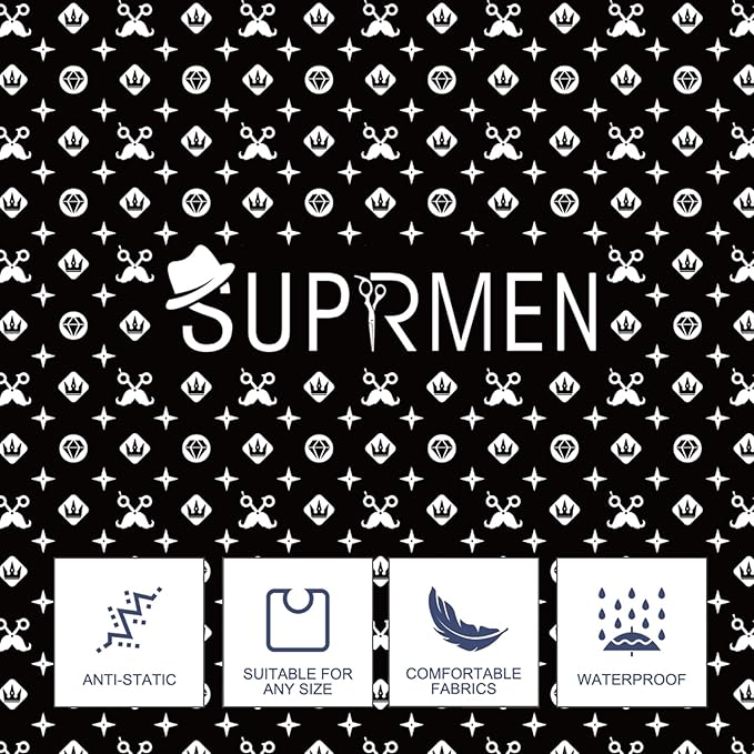Barber Capes for Men Professional Haircut Capes with Snaps Salon Capes for Stylist -63"*56"(Black)