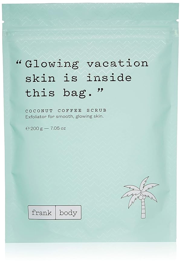 Frank Body Coconut Coffee Scrub | Natural & Cruelty Free Exfoliating Body Scrub | Hydrating Vegan Scrub For Skin Care, Stretch Marks, Acne, And Cellulite | 1ct, 200g -- 7.05oz