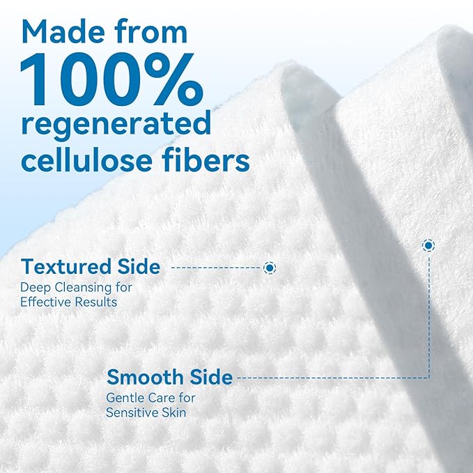 Face Towels, Disposable Biodegradable Clean Facial Towelette for Sensitive Skin, Lint- free Face Cloths for Makeup Remover, Ultra Soft Dry Wipes, Skincare Women Cleansing 240 Count