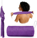 African Net Sponge Authentic, 47 inches Exfoliating Body Scrubber, Back Scrubber for Shower, African Bath Sponge with Knots, Durable Loofah Washcloth for Women & Men Daily Use