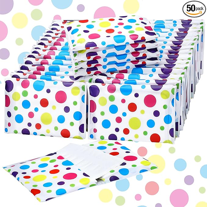 Geyee 50 Packs Tissue Travel Size Facial Paper Napkins Travel Packs Disposable Pocket Tissues for Wedding Guest Traveling School Purse Home Supplies, 500 Sheets 3 Ply(Polka Dot)