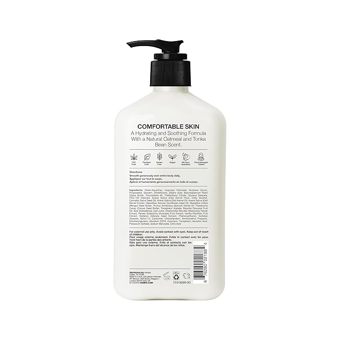 Hempz Sensitive Skin Herbal Moisturizer: Soothing Lotion with Oatmeal, Shea Butter, Hemp, Cocoa, Mango Seed - 17 Fl Oz