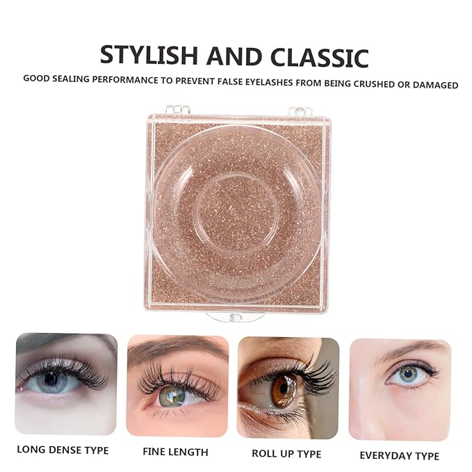 6pcs Portable Eyelash Storage Box Lash Case Makeup Box Organizer Eyelash Packaging