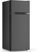 4.5 Cu.Ft Dorm Fridge With Freezer, 2-Door Compact Refrigerator With 2 Removable Shelves, 3 Level Adjustable Thermostat, Commercial Office Fridge for Bedroom, Kitchen, Apartment, Dorm, Black