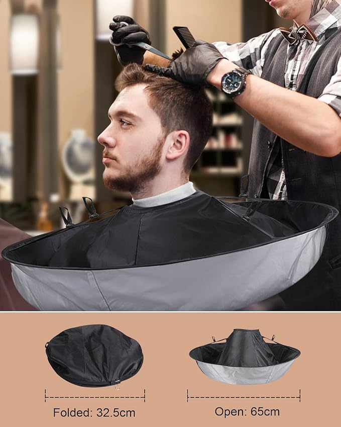 Lictin Hair Cloak Cape Black - Haircut Cape Umbrella Waterproof