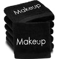 Shimeyao 13x13 Inch Black Makeup Towels Bulk Reusable Makeup Washcloths for Face Facial Remover Washcloths Absorbent Cotton Towel for Salon Spa Women Skin Care(6 Pcs,Smile Pattern)