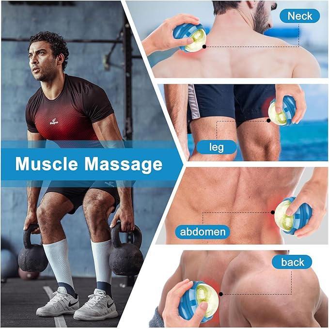 ideayard Massage Roller Ball - Massage Stone Jade Ball for Full Body Massage Lacrosse Ball Massager, Back Massage Tool, Self Massage Ball for Sore Muscle