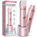 Bikini Trimmer for Women Pubic Hair: 2 in 1 Electric Razors for Women - IPX7 Waterproof Lady Shaver for Travel & Home Use