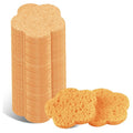 100-Count Facial Sponges Compressed Facial Sponges Natural Facial Cleansing Sponges Pads Cute Flower Shape Exfoliating Sponges for Cleansing Reusable,Best Makeup Gift, Deep Yellow