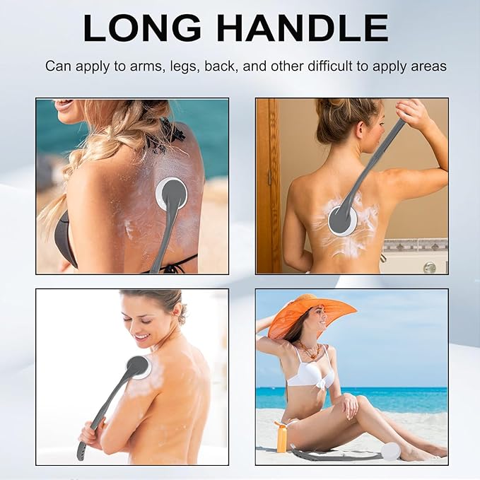 Lotion Applicator for Back,20.5" Detachable Long Handle Back Lotion Applicator for Women, Elderly for Applying Suncream,Cream,Tanning