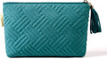 BAGSMART Small Cosmetic Bag, Elegant Roomy Makeup Bags,Travel Waterproof Toiletry Bag Accessories Organizer Gifts (Teal-1 pcs)