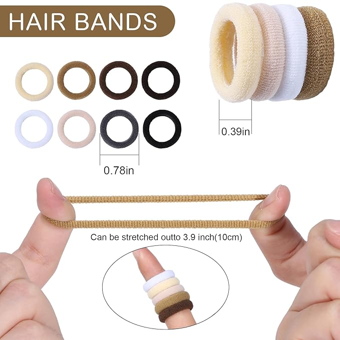 150 Pack Hair Ties for Little Girls, Soft Hair Ties Small Seamless Hair Bands Elastic Ponytail Holders Stocking Stuffers for Kids Girls