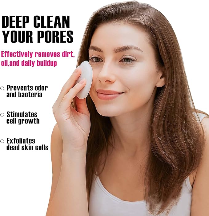 Konjac Facial Sponges for Washing Cleaning Face Body Natural Konjac Face Sponge Set for Cleansing and Exfoliating Set of 2