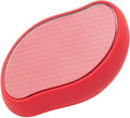 The Beauty Spy Glass Slippers Foot File - Ultra-Patterned Glass - Ergonomic Design - Gently Removes Rough Skin from Feet, Elbows, Knees - Wet or Dry Use (Red)
