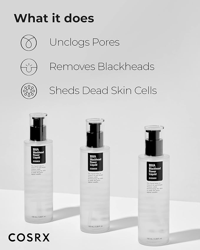 COSRX Niacinamide 2% + BHA 4% Blackhead Exfoliant Toner 3.38 fl.oz / 100ml, Korean Toner, Blackhead Remover, Pore Minimizer for Enlarged Pores, for All Skin Types, Korean Skin Care