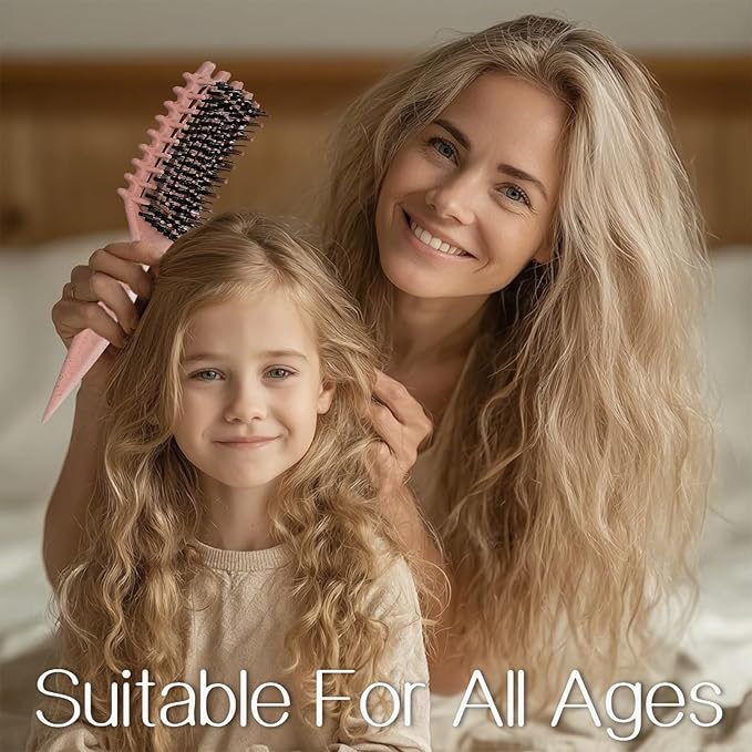 Curly Hair Brush,Curl Defining Brush for Effortlessly Defined Curls & Waves,Vented Hair Brush for Wet & Dry Hair,Women and Men,Reduces Frizz (Beige)