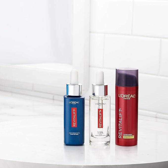 L'Oreal Paris Revitalift Triple Power Anti-Aging Broad Spectrum SPF 30 Sunscreen,Pro Retinol,Hyaluronic Acid & Vitamin C Lotion,Reduces Wrinkles 1.7 Oz,(Pack of 2)