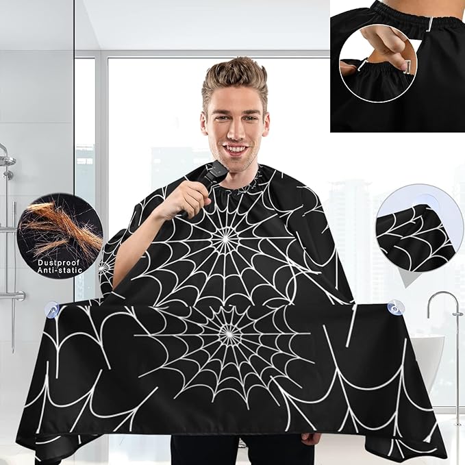 visesunny Professional Barber Cape Polyester Hair Cutting Salon Cape Apron Anti-Static Beard Bib Grooming Apron