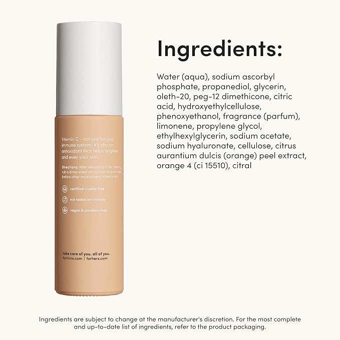 hims Vitamin C Serum - Vitamin C, Hyaluronic Acid, & Orange Peel Extract - Brightening Serum for Men - Softens Skin & Reduces Appearance of Wrinkles - Paraben-Free, Vegan Formula - 1 Fl Oz