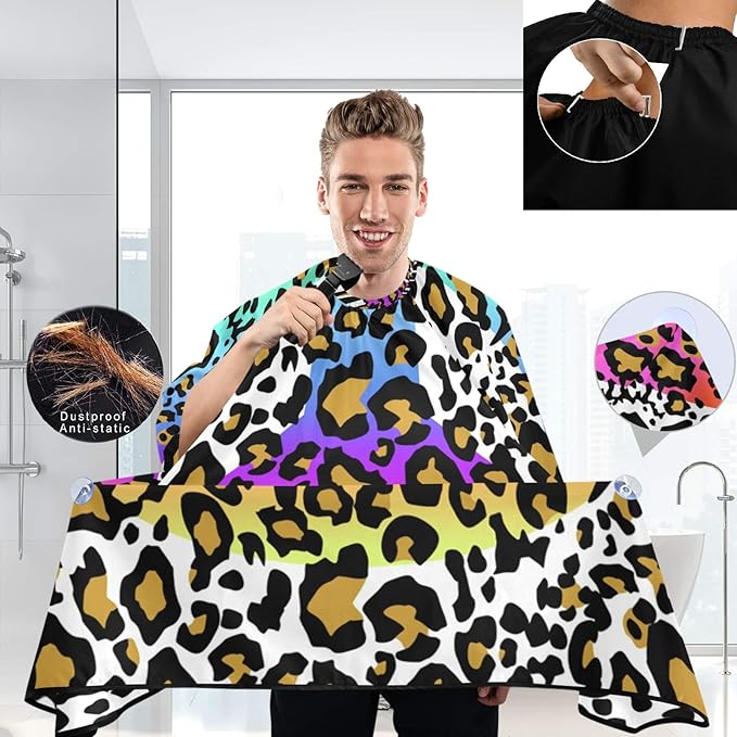 visesunny Professional Barber Cape Polyester Hair Cutting Salon Cape Apron Anti-Static Beard Bib Grooming Apron