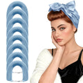 Heatless Curls Overnight Set - 8PCS Jumbo Velvet Hair Rollers to Sleep In, No-Damage Flexi Rods for Beautiful, Effortless Curls and Waves for Women