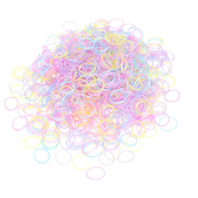 Baby Hair Ties Elastic Hair Rubber Bands,400pcs Multi Color Small Hair Holder Hair Tie for Kids Girls