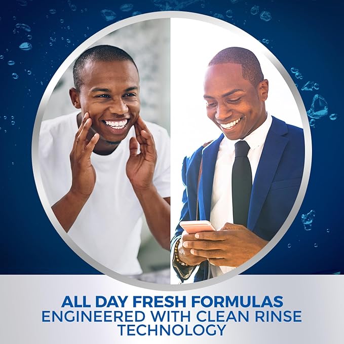 Dial Men 3 in 1 Body,Hair and Face Wash,Refresh,16 Fl Oz,Cleanses Deep + Gentle on Skin with Clean Rinse Technology,(Pack of 6)