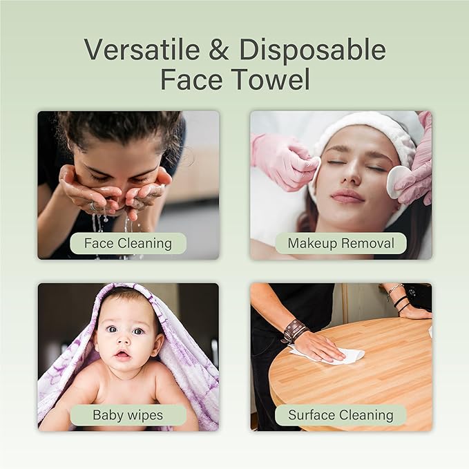 Unifree Compressed Towels I Towelettes I Dry Wipes I Makeup Remover I Facial Tissues I On-the-go Convenient Individual Pack (300 count)