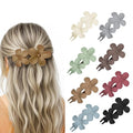 8PCS Flat Hair Claws Matte Non-Slip Clips for Women, Strong Hold Hair Accessories for All Hair Types, Daily Wedding Party Date Beach Use (Style2(Floral))