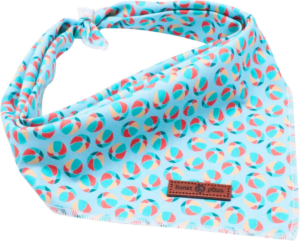 Lionet Paws Dog Bandana,Fabric Summer Dogs Kerchief for Medium Large Dogs,Dog Cotton Triangle Bibs Scarf for Girl Boy