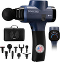 LifePro Sonic Pro Handheld Electric Massage Gun – Deep Tissue Percussion Massager Gun with 10 Speeds & 9 Heads – Muscle Massager for Athletes Back, Legs, Arms