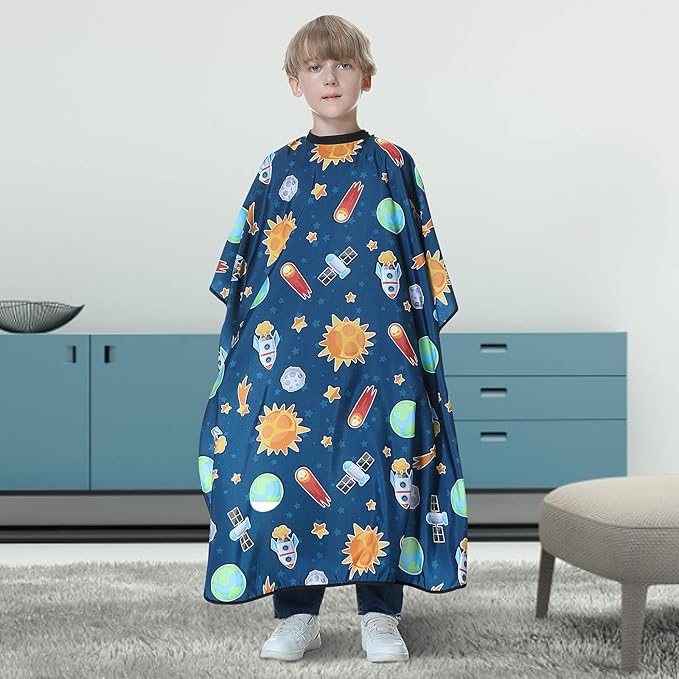 Kids Barber Cape - Professional Hair Cutting Cape,Salon Capes for Hair Stylist Shampoo Haircut Cape Barber Supplies